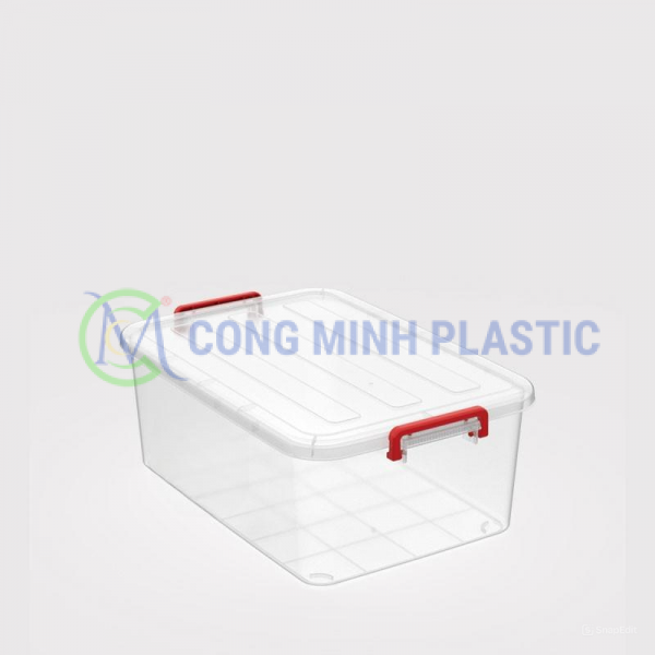 Thùng Nhựa Chữ Nhật Có Nắp 45 Lít