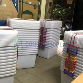 Thùng Nhựa Vuông Có Nắp 15 Lít