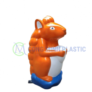 Thùng Rác Nhựa Composite Hình Con Sóc CM04