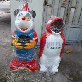 Thùng Rác Nhựa Composite Hình Chuột Mickey CM05