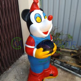 Thùng Rác Nhựa Composite Hình Chuột Mickey CM05