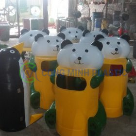 Thùng Rác Composite Hình Gấu Trúc