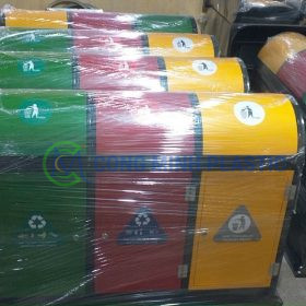 Thùng Rác Inox 3 Ngăn