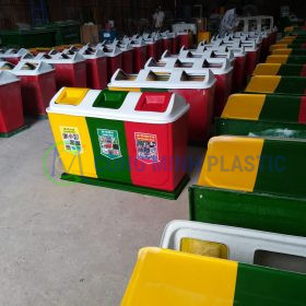 Thùng Rác Nhựa Composite 3 Ngăn