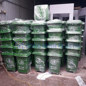 Thùng Rác Nhựa Composite 60 Lít Nắp Kín