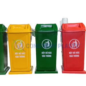 Thùng Rác Nhựa Composite 60 Lít Nắp Lật