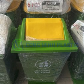 Thùng Rác Nhựa Composite 60 Lít Nắp Lật