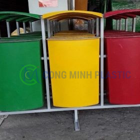 Thùng Rác Nhựa Composite Treo 3 Ngăn