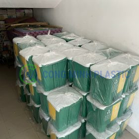 Thùng Rác Nhựa Đạp Chân 2 Ngăn 40 Lít