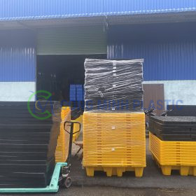 Pallet Chống Tràn 2 Phuy Cao