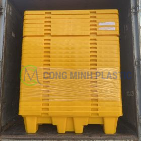Pallet Chống Tràn 2 Phuy Cao
