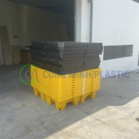Pallet Chống Tràn 4 Phuy Cao