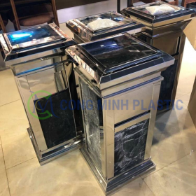 Thùng Rác Inox Đá Hoa Cương CM03