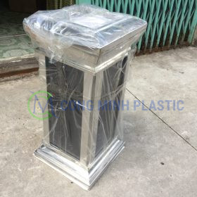 Thùng Rác Inox Đá Hoa Cương CM03