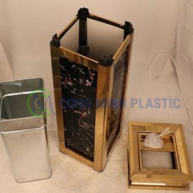 Thùng Rác Inox Đá Hoa Cương CM03