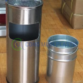 Thùng Rác Inox Gạt Tàn Tròn CM01