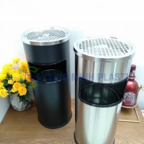 Thùng Rác Inox Gạt Tàn Tròn CM01
