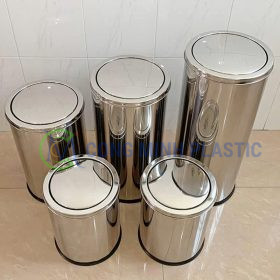 Thùng Rác Inox Nắp Lật 12 Lít
