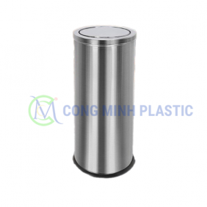 Thùng Rác Inox Nắp Lật 80 Lít