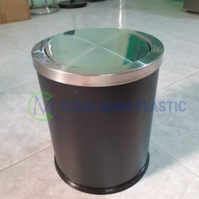 Thùng Rác Inox Nắp Lật 12 Lít