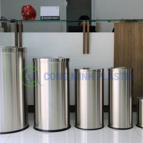 Thùng Rác Inox Nắp Lật 60 Lít