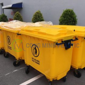 Thùng Rác Nhựa Y Tế 660 Lít