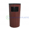 Thùng Rác Thép Giả Gỗ Tròn CM01
