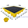 Pallet Chống Tràn 4 Phuy Cao BVMT