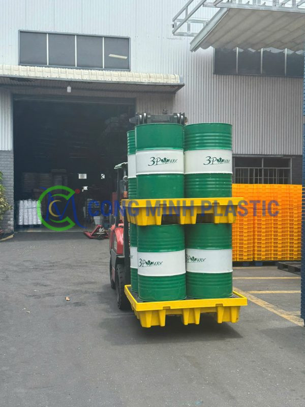 Pallet Chống Tràn 4 Phuy Cao BVMT