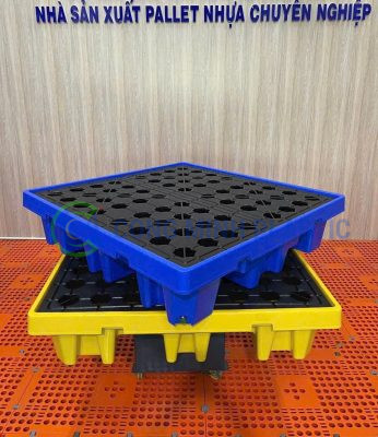 Pallet Chống Tràn 4 Phuy Cao BVMT