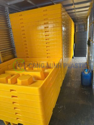 Pallet Chống Tràn 2 Phuy Cao BVMT