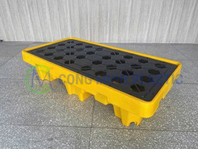Pallet Chống Tràn 2 Phuy Cao BVMT